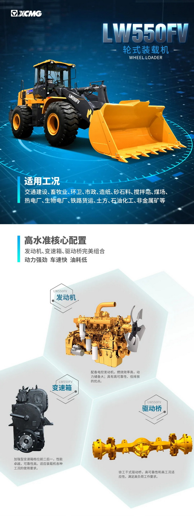 MK体育（中国）国际平台LW550FV装载机